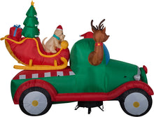Load image into Gallery viewer, Gemmy 8&#39; Airblown Inflatable Santa&#39;s Vintage Tow Truck