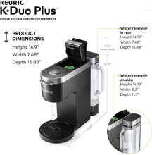 Load image into Gallery viewer, Keurig K-Duo Plus Coffee Maker, Single Serve and 12-Cup Carafe Drip Coffee Brewer, Compatible with K-Cup Pods and Ground Coffee