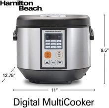 Load image into Gallery viewer, Hamilton Beach Multicooker Rice Cooker, Slow Cooker, Food Steamer 4.5 Quart Capacity
