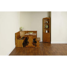 Load image into Gallery viewer, Essential Home Emily Breakfast Nook Kitchen Nook Solid Wood Corner Dining Breakfast Set Table Bench Chair Booth