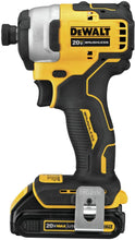 Load image into Gallery viewer, DEWALT ATOMIC 20V MAX Impact Driver, Cordless, Compact Kit, 2 Batteries, 1/4-Inch (DCF809C2)