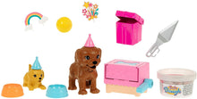 Load image into Gallery viewer, Barbie Doll (11.5-Inch Blonde) and Puppy Party Playset with 2 Pet Puppies, Dough, Cake Mold and Accessories, Gift for 3 to 7 Year Olds