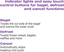 Load image into Gallery viewer, Salton ET1403 2-Slice Electronic Toaster, Brushed Metal