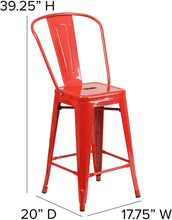 Load image into Gallery viewer, Flash Furniture Metal Counter Stool
