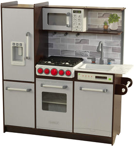 KidKraft Ultimate Elite Play Kitchen with Ez Kraft Assembly, Espresso, Large (53426)