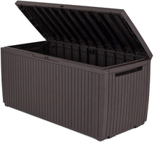 Load image into Gallery viewer, Keter Springwood Plastic Deck Storage Container Box Outdoor Patio Garden Furniture