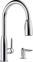 Load image into Gallery viewer, Peerless Single-Handle Kitchen Sink Faucet with Pull Down Sprayer and Soap Dispenser, Chrome P88103LF-SD-L