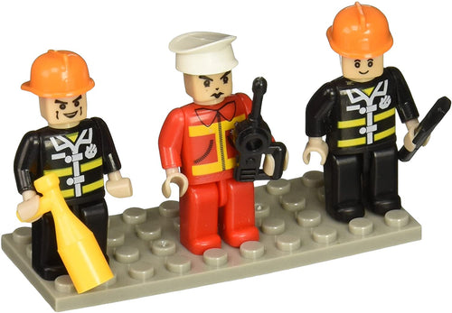 Building Block Mini-Figurines Set- Fire Brigade (Set of 3)