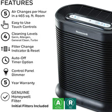 Load image into Gallery viewer, Honeywell HPA300 True HEPA Air Purifier, Extra-Large Room, Black