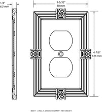 Load image into Gallery viewer, 64472 Pineapple Single Duplex Outlet Wall Plate/Switch Plate/Cover, Tumbled Antique Brass (New Version)