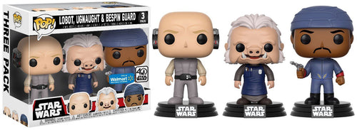 Funko Set 3 Figurines Pop Star Wars Lobot Ugnaught and Bespin Guard Exclusive