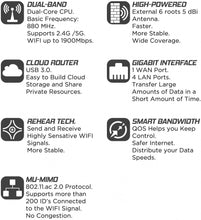 Load image into Gallery viewer, Jetstream AC1900 Dual Band Wi-Fi Router