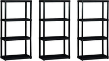 Load image into Gallery viewer, Gracious Living Solid, Black 4-Shelf Light Duty, 24&quot;X12&quot;X48&quot;