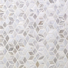 Load image into Gallery viewer, Splashback Tile PACWHT3DILL Pacif 3D Illusion Shell Mosaic Tile, White/Pearl