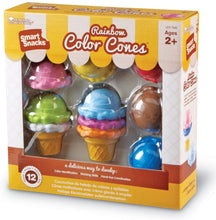 Load image into Gallery viewer, Learning Resources Smart Snacks Rainbow Color Cones, Color Identification, Fine Motor Toy, Ages 2+,Multi-color,2 L x 2-1/2 W in