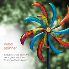 Load image into Gallery viewer, Alpine Corporation Dual Floral Windmill Stake with Gems