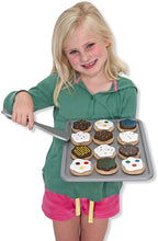 Load image into Gallery viewer, Melissa &amp; Doug Slice-and-Bake Wooden Cookie Play Food Set, Pretend Play, Materials, 28 Pieces, 10.5" H x 13.5" W x 3.25" L
