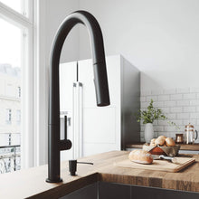 Load image into Gallery viewer, VIGO VG02029 Greenwich 18 Inch Single Handle Brass Kitchen Faucet with Pull Down Sprayer, Commercial Centerset Single Hole Kitchen Sink Faucet, Plated Seven Layer Finish