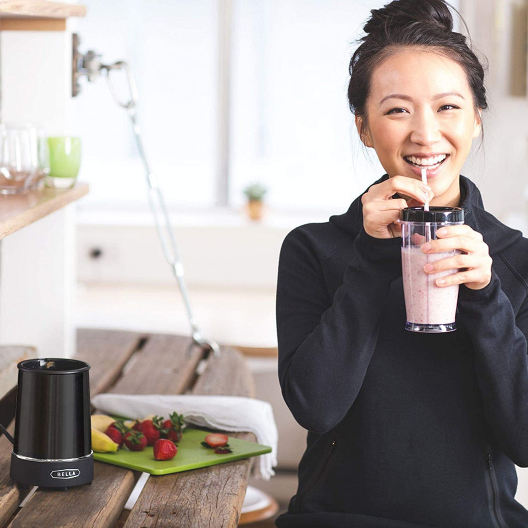 Bella - 14-oz. Rocket Blender - Black Stainless Steel