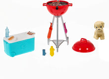Load image into Gallery viewer, Barbie Mini Playset with Themed Accessories and Pet, BBQ Theme with Scented Grill, Gift for 3 to 7 Year Olds (GRG76)