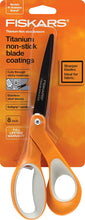 Load image into Gallery viewer, Fiskars 8 Inch Non-stick Titanium Softgrip Scissors