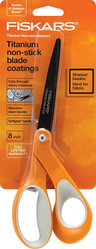 Fiskars 8 Inch Non-stick Titanium Softgrip Scissors