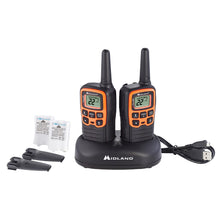 Load image into Gallery viewer, Midland - X-TALKER T51VP3, 22 Channel FRS Walkie Talkie - Up to 28 Mile Range Two-Way Radio, 38 Privacy Codes, NOAA Weather Alert (Pair Pack) (Black/Orange)