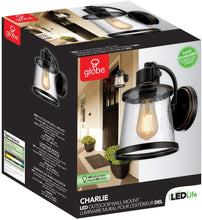 Load image into Gallery viewer, Charlie Outdoor Indoor Wall Sconce, LED Bulb Included, Oil Rubbed Bronze,