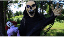 Load image into Gallery viewer, Haunted Hill Farm HHRPR-6FLSA Life-Size Animatronic Reaper, Indoor/Outdoor Halloween Decoration, Multi