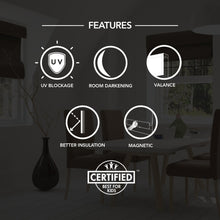 Load image into Gallery viewer, CHICOLOGY Cordless Magnetic Roman Shades/Window Blind Fabric Curtain Drape, Function, Room Darkening