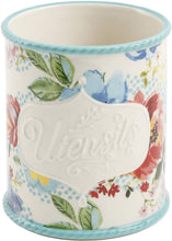 Load image into Gallery viewer, The Pioneer Woman Floral 2-Piece Mini Utensil Crock and Spoon Rest