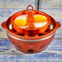 Load image into Gallery viewer, Copper Chef Want The Secret to Making Perfect Eggs &amp; More C Electric Cooker Set-7 or 14 Capacity. Hard Boiled, Poached, Scrambled Eggs, or Omelets Automatic Shut Off, 7.5 x 6.7 x 7.5 inches