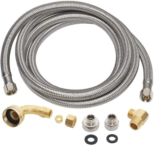 Everbilt 3/8 in. x 3/8 in. x 60 in. Stainless Steel Universal Dishwasher Supply Line