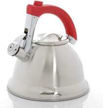 Load image into Gallery viewer, Mr. Coffee 107309.12 Collinsbrook 2.4 Quart Stainless Steel Whistling Tea Kettle