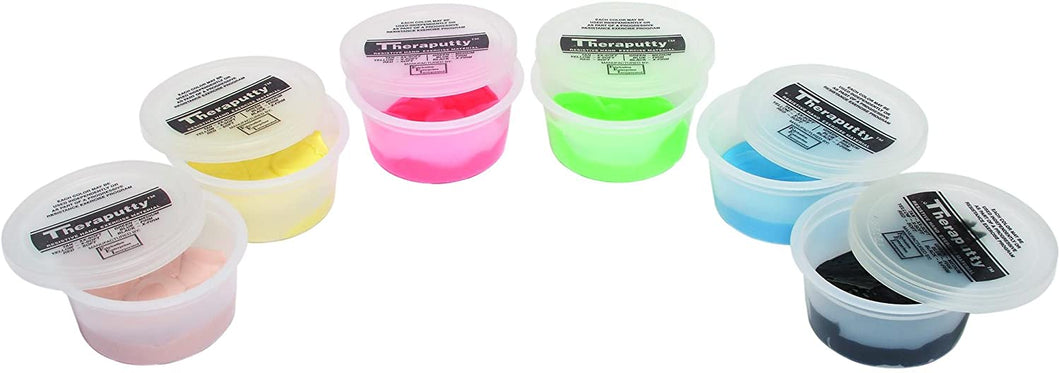 4 Ounce Theraputty Exercise Material [Set of 5] Color / Texture: Black / X-Firm