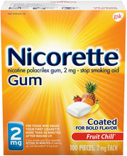 Load image into Gallery viewer, Nicorette Nicotine Polacrilex Gum, 2mg Stop Smoking Aid Gum
