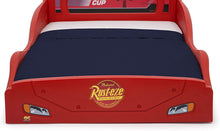 Load image into Gallery viewer, Delta Children Deluxe Toddler Bed with Attached Guardrails