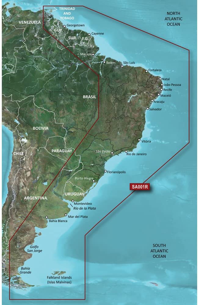 Garmin BlueChart G2 HSA011R South America East Data Card (010-C1062-10) (41205)