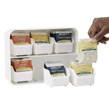 Load image into Gallery viewer, Mind Reader 6 Drawer Tea Bag Holder and Organizer, White