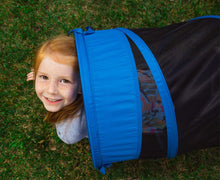 Load image into Gallery viewer, Pacific Play Tents 20406 Kids The Fun Tube 6-Foot Crawl Play Tunnel, 6' X 19" Diameter, Blue/Black