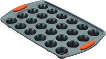 Load image into Gallery viewer, Rachael Ray Yum-o Nonstick 24 Cup Muffin Pan in Gray and Orange