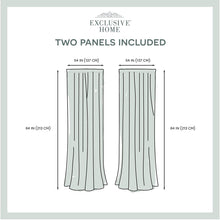 Load image into Gallery viewer, Exclusive Home Tassels Applique Bordered Textured Sheer Window Curtain Panel Pair with Rod Pocket