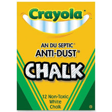 Load image into Gallery viewer, Crayola BIN1402BN Anti-Dust Chalk, White, 12 Sticks Per Box, 24 Boxes