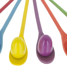 Load image into Gallery viewer, Wooden Egg and Spoon Race Game with 6 Spoons &amp; Eggs, Indoor or Outdoor Balance Game for Adults and Kids by Hey! Play!
