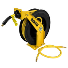 Load image into Gallery viewer, DeWalt DXCM024-0343 Double Arm Hose Reel with 3/8” x 50’ Premium Rubber Hose