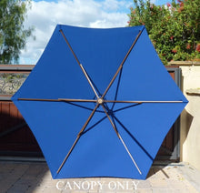 Load image into Gallery viewer, Formosa Covers 9ft Umbrella Replacement Canopy 6 Ribs in Royal Blue (Canopy Only)