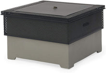 Load image into Gallery viewer, Bold Flame Coral Coast Lathrop 24 in. Gas Square Metal and Mesh Fire Pit