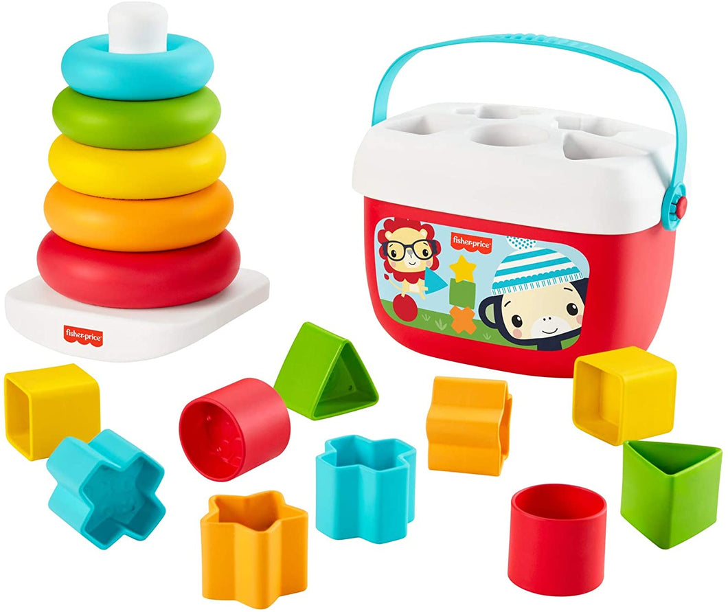 Fisher-Price Baby's First Blocks & Rock-a-Stack, Plant-Based Toys