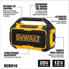 Load image into Gallery viewer, DEWALT 20V MAX Bluetooth Speaker for Jobsite, Tool Only (DCR010)