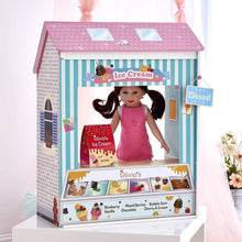 Load image into Gallery viewer, Olivia's Little World - Olivia's Classic 18 inch Doll Convertible Wooden Play House , fits American Girls Dolls, Ice Cream Shop, Dorm, Cup Cake Ship, Dancing Studio, 4-in-1 Scenes with Accessories